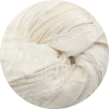 Recyceltes Sari-Seidenband – Elfenbein