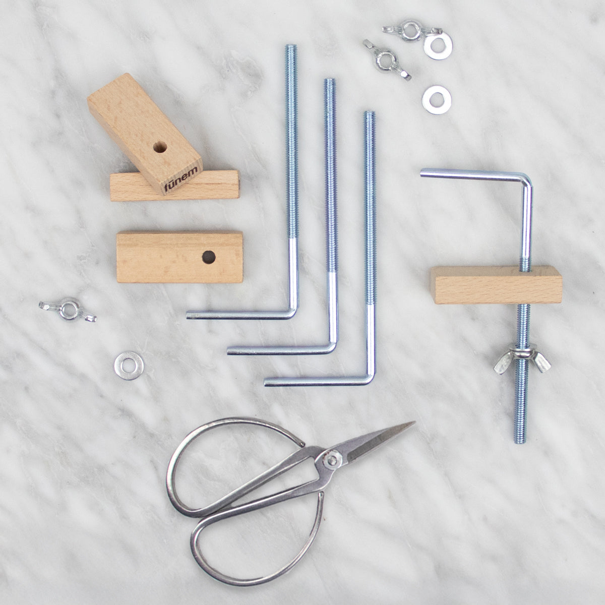 Metal Clamps + Scissors