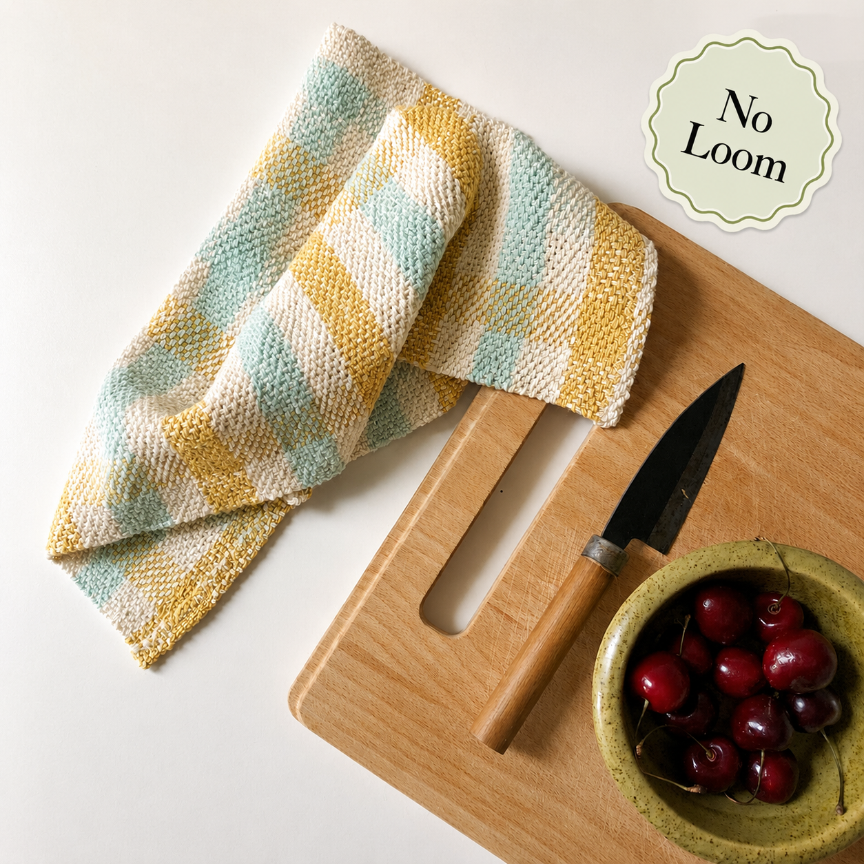 Tea Towel (x2) Kit - No Loom with Cotton yarn - x Studio Stiller