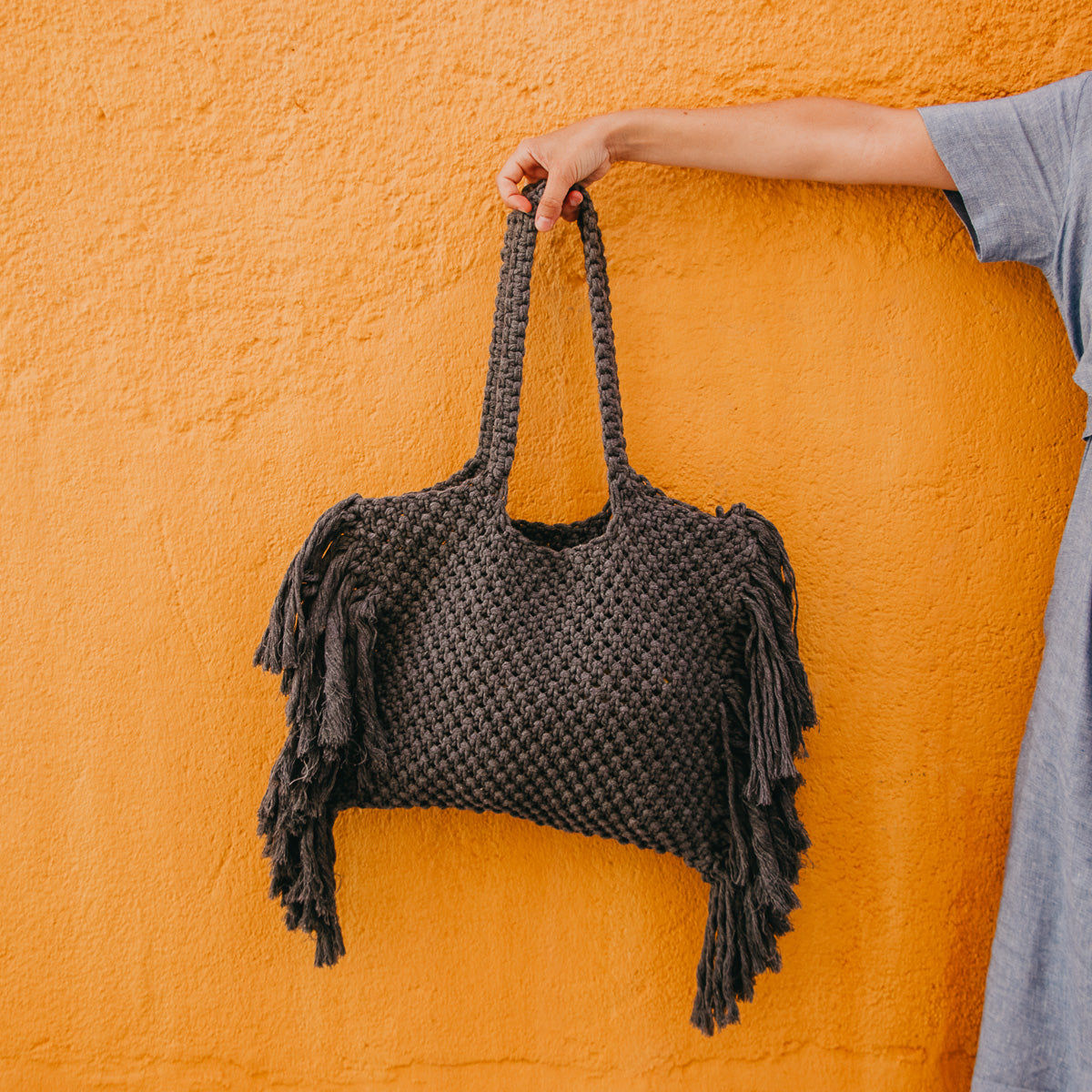 Makramee-Taschenset mit Muster - Rio