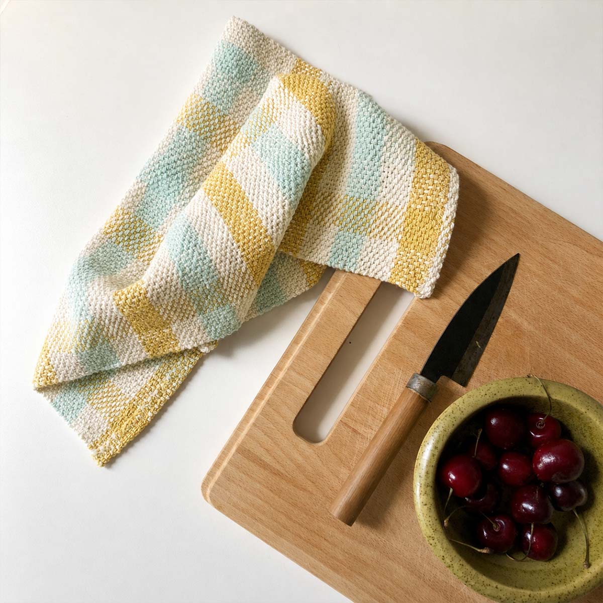 Tea Towel (x2) Kit - No Loom with Cotton yarn - x Studio Stiller