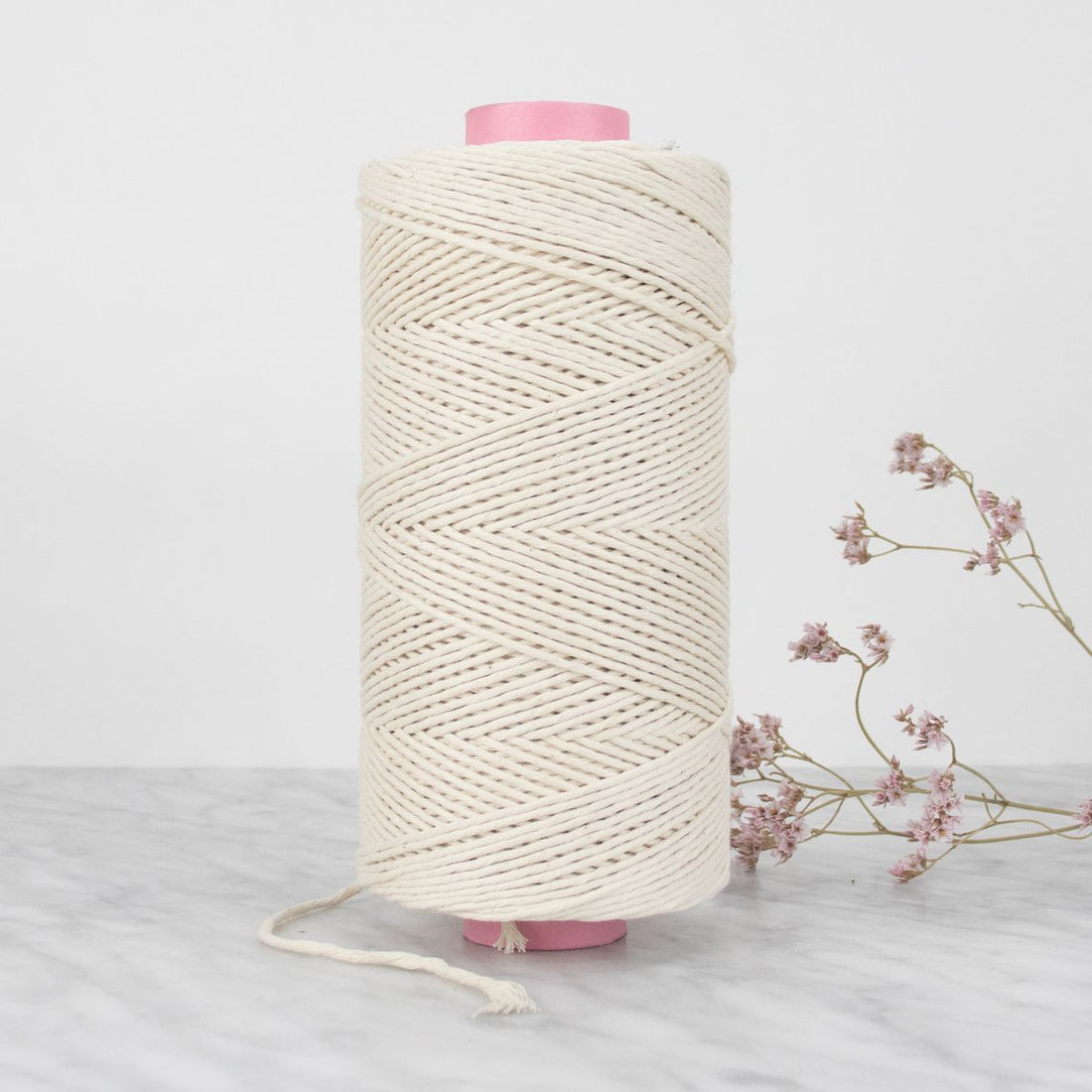 2mm Recycled Cotton String - Natural - 500 grams