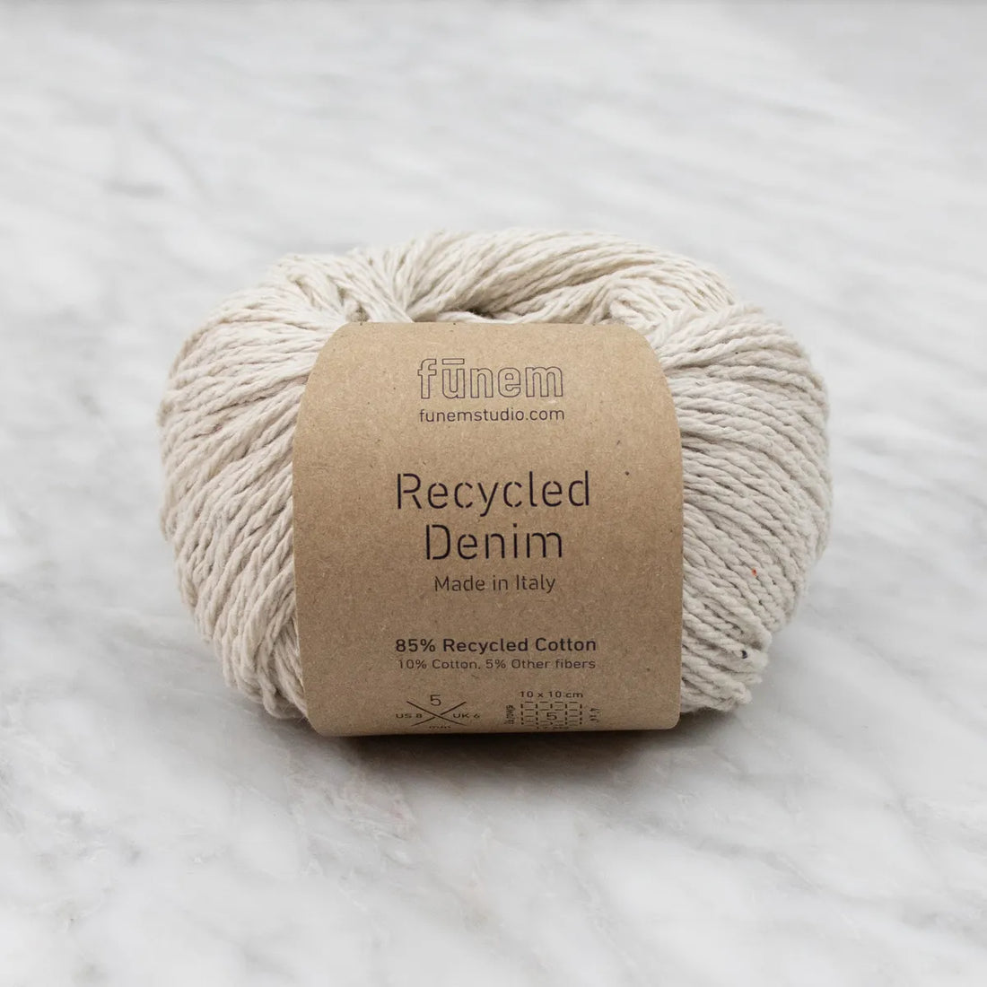 Recycled Denim Yarn - Ecru (3ply)