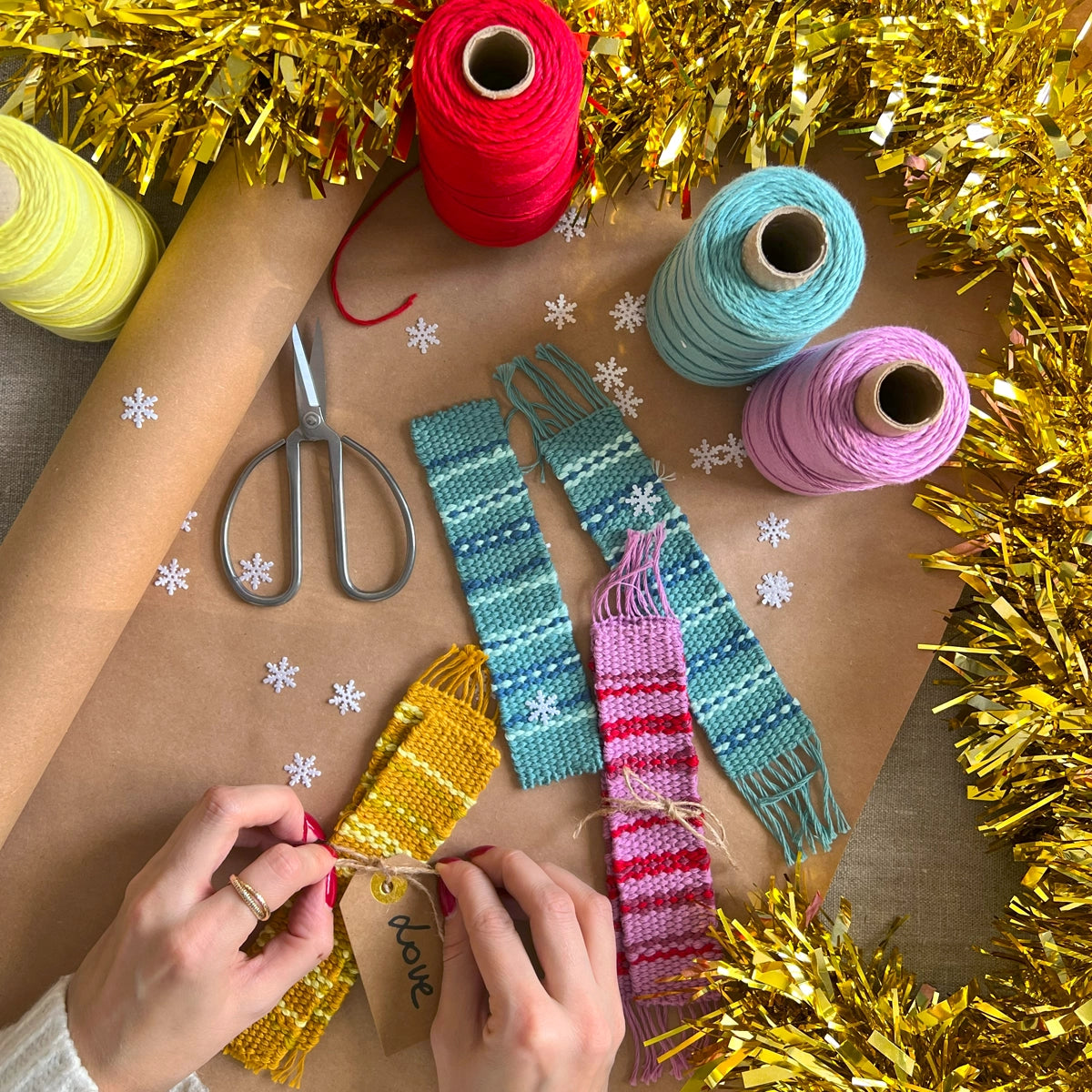 Floral Bookmark - Kit de tissage avec patron