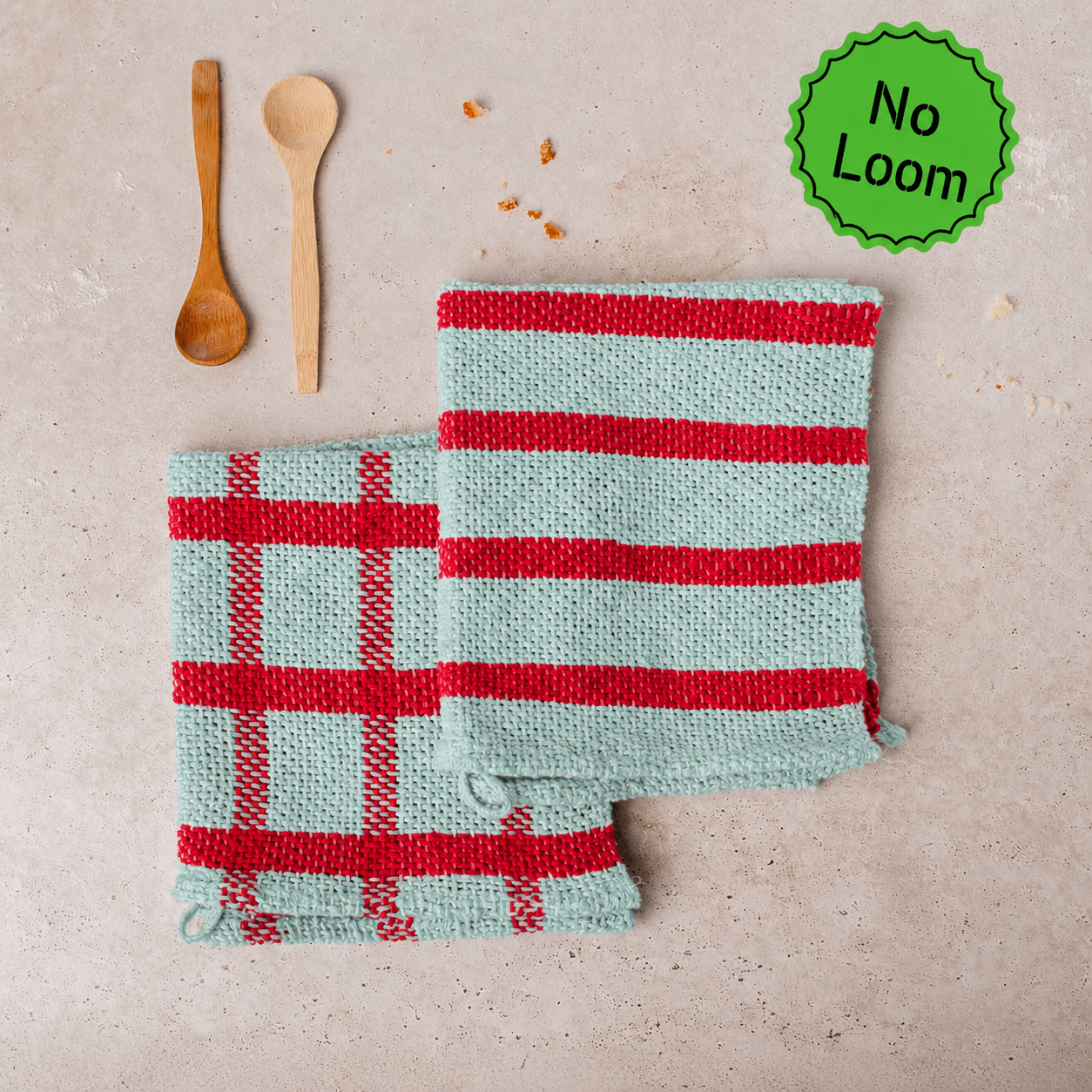 Dishcloth (x2) Kit - No loom with Cotton Yarn