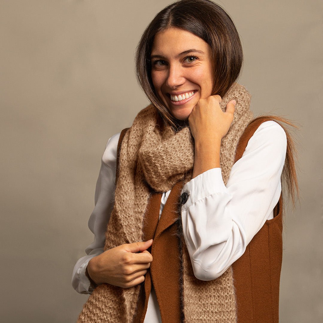 We Are Knitters Knitting Kit - Adorable Scarf in Beige