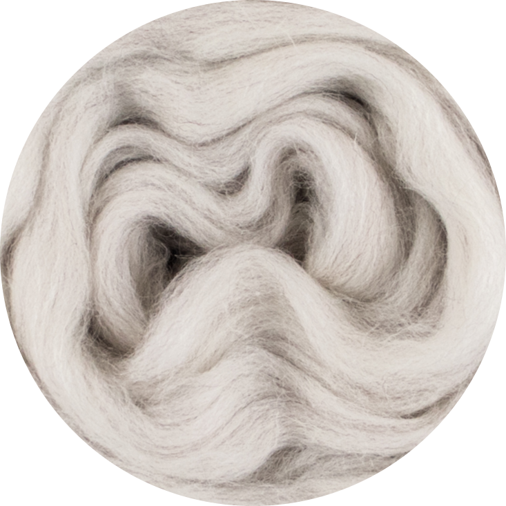 Organic Merino Wool Roving - Beige Mix