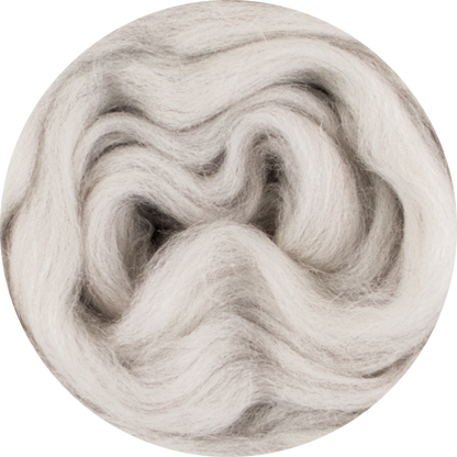 Organic Merino Wool Roving - Beige Mix