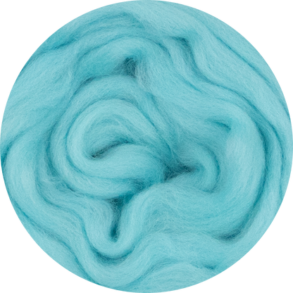 Organic Merino Wool Roving - Blue Lagoon