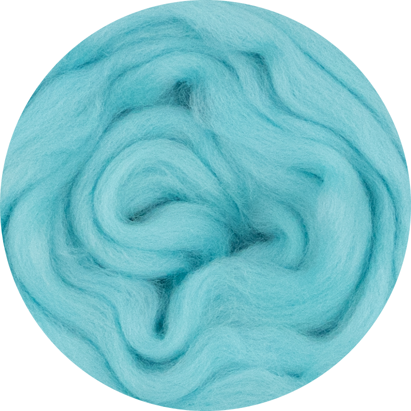 Mèche de laine mérinos biologique - Blue Lagoon