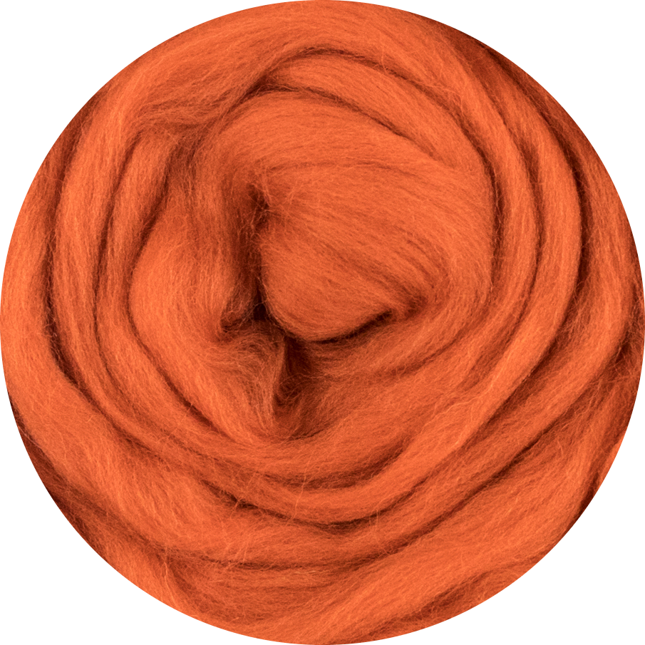 Mèche de laine mérinos biologique - Brique