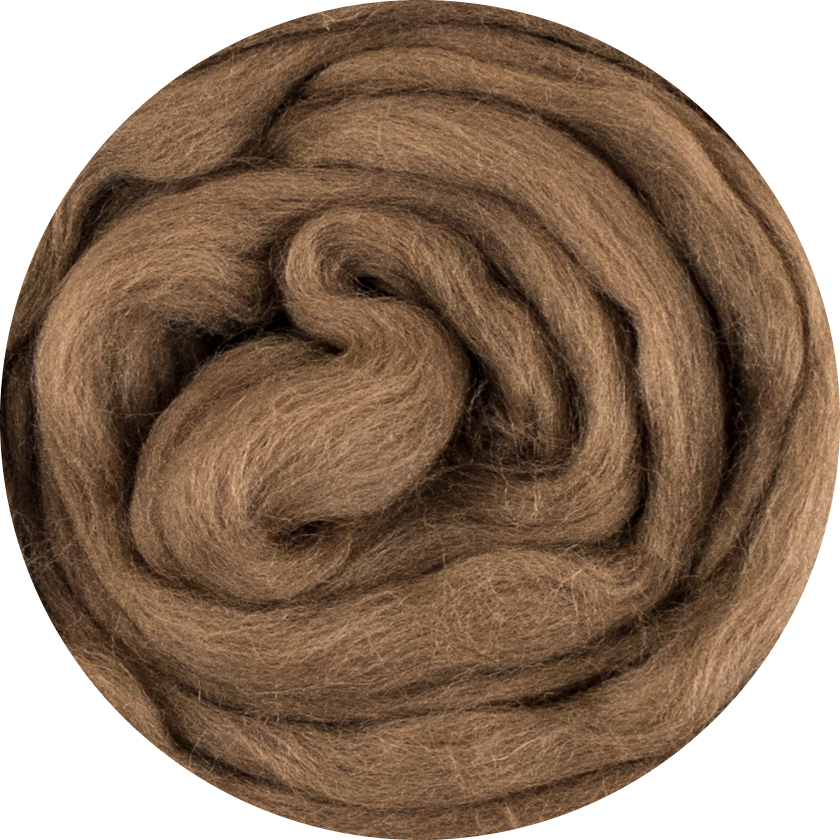 Organic Merino Wool Roving - Camel