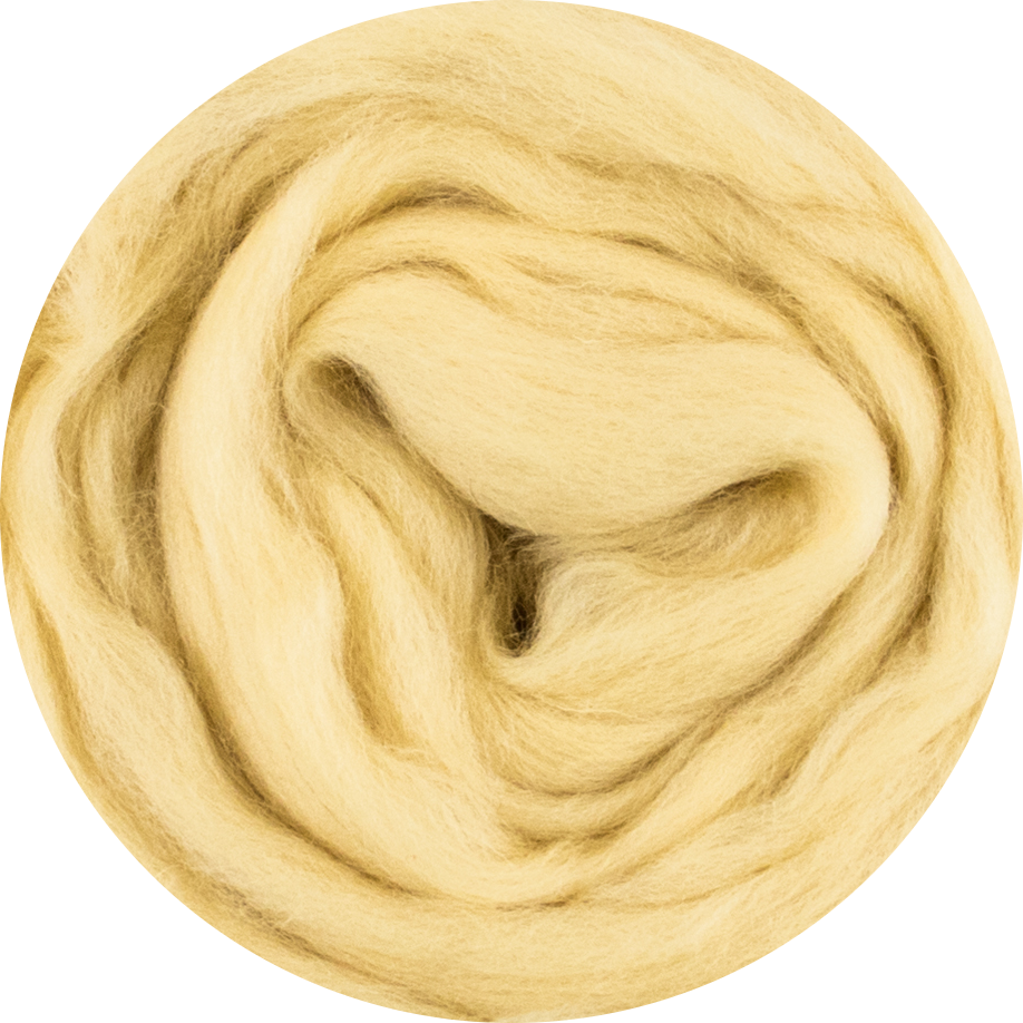 Organic Merino Wool Roving - Custard