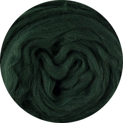 Organic Merino Wool Roving - Deep Forest