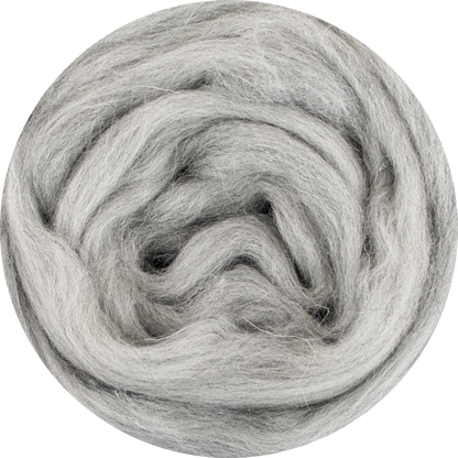 Mèche de laine mérinos biologique - Mélange gris
