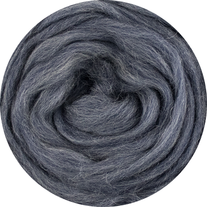 Organic Merino Wool Roving - Indigo Mix