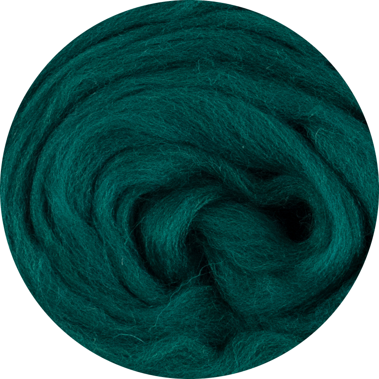 Organic Merino Wool Roving - Jade