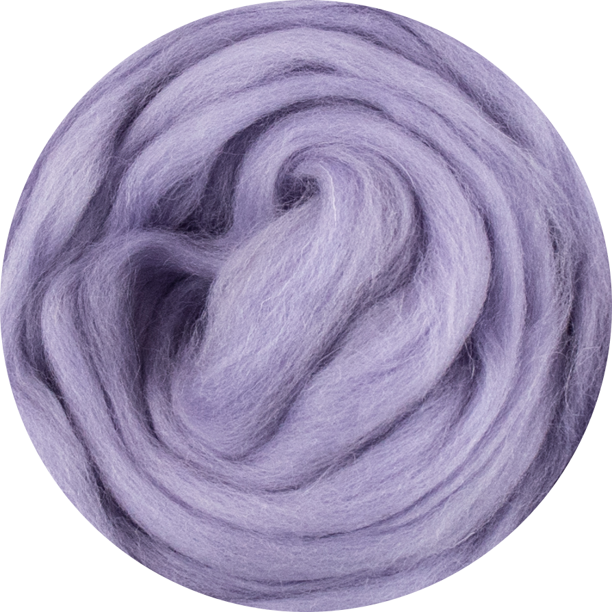 Organic Merino Wool Roving - Lilac