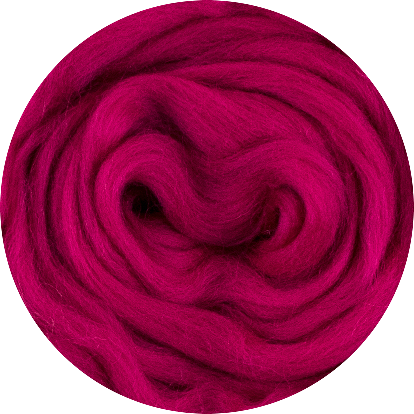 Organic Merino Wool Roving - Lipstick