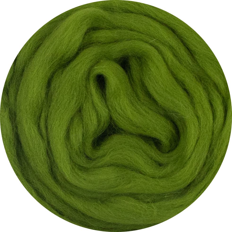 Organic Merino Wool Roving - Moss