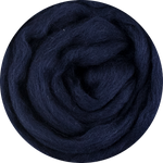Organic Merino Wool Roving - Navy