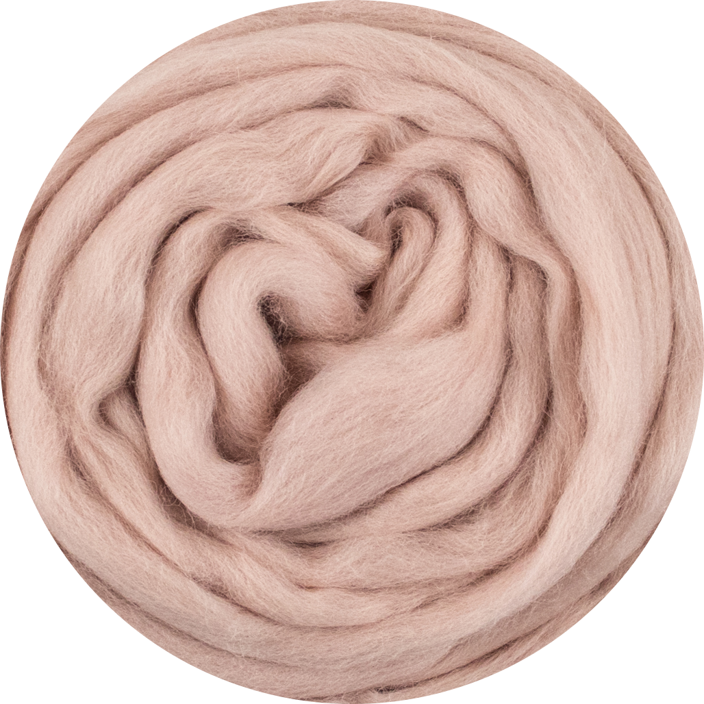 Organic Merino Wool Roving - Nude