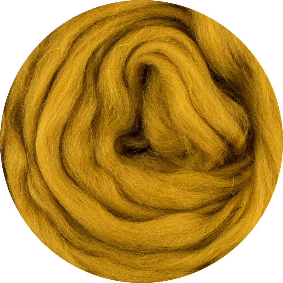 Organic Merino Wool Roving - Ochre