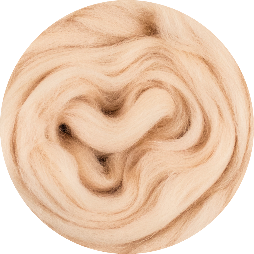 Organic Merino Wool Roving - Shell