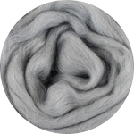 Organic Merino Wool Roving - Silver Grey
