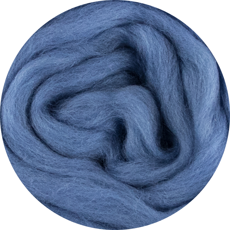 Organic Merino Wool Roving - Sky