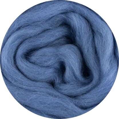 Organic Merino Wool Roving - Sky