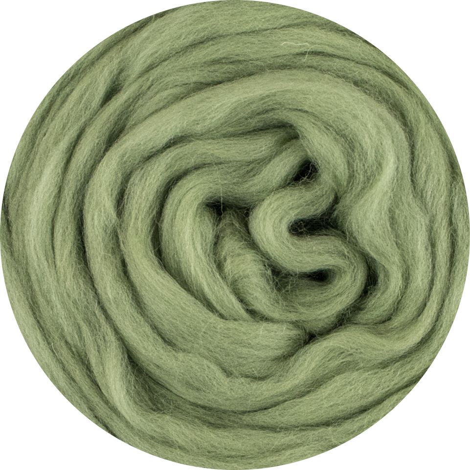 Organic Merino Wool Roving - Wedgwood Green