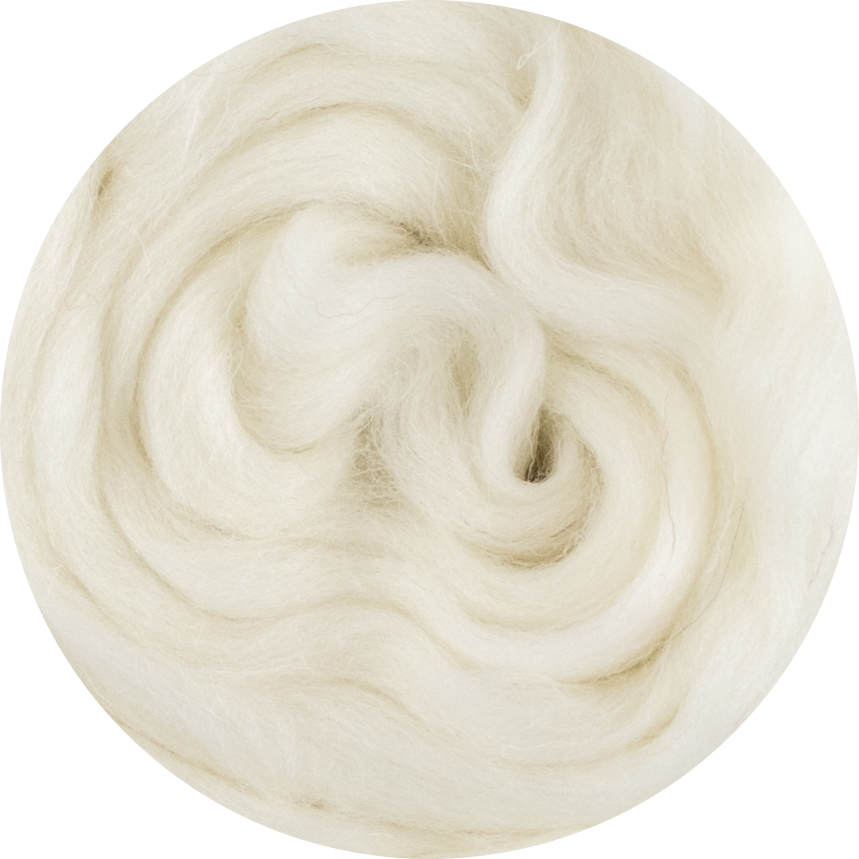 Organic Merino Wool Roving - Woolly White