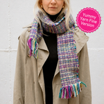 2 Kits Bundle | Fluffy & Icicle 2 Scarves Weaving Kit - Supplies and 1x Medium loom with Patterns - Yummy Yarn