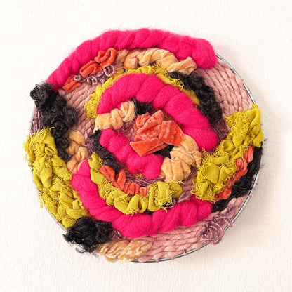 Circular Weaving Wall Hanging Kit with Pattern - Dessert