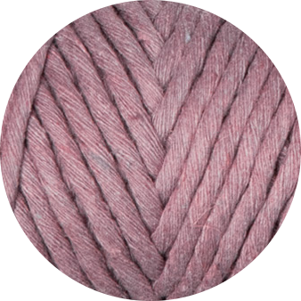 3 mm Schnur aus recycelter Baumwolle – Rouge