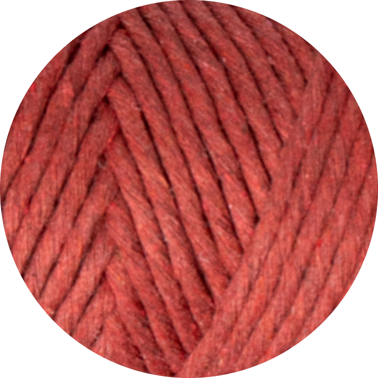 3mm Recycled Cotton String Stone Red