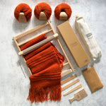 Fluffy & Icicle 2 Scarves Weaving Kit - Supplies and 1x Medium loom with Patterns