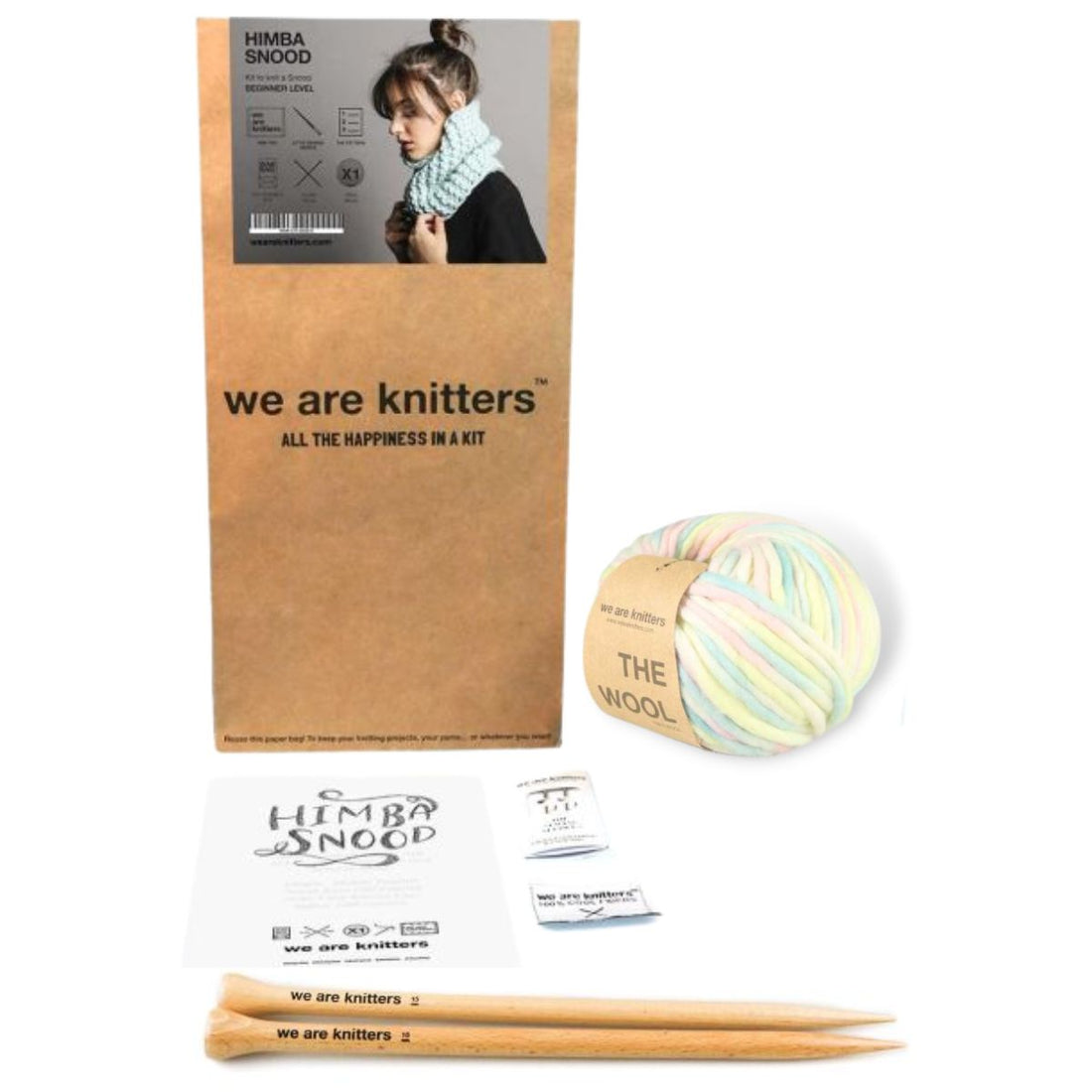 We Are Knitters Knitting Kit - Himba Snood in Marshmallow