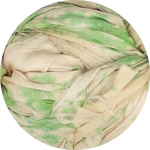 Ruban de soie Sari peint à la main - Citron vert