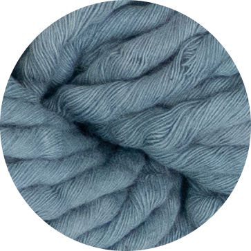 Fil de coton teint à la main de 5 mm - Lune bleue