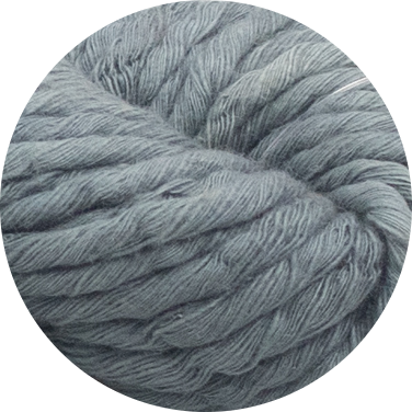 Fil de coton teint à la main de 5 mm - Gris lunaire