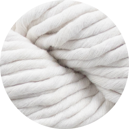 Fil de coton teint à la main de 5 mm - Blanc laineux