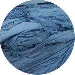 Ruban de Soie Sari Recyclé - Lune Bleue