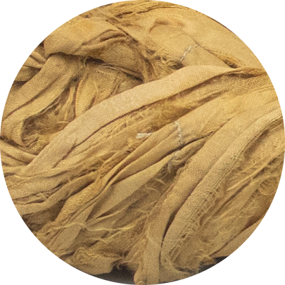 Ruban de Soie Sari Recyclé - Butternut