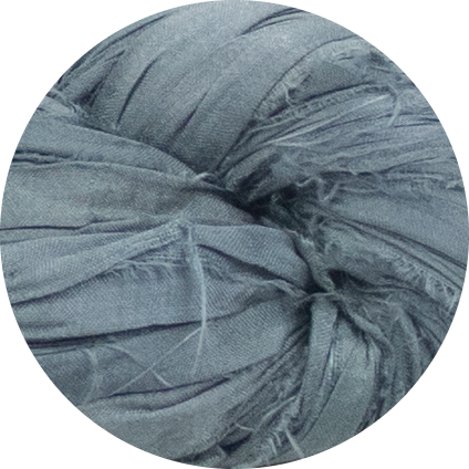 Recyceltes Sari-Seidenband – Chambray