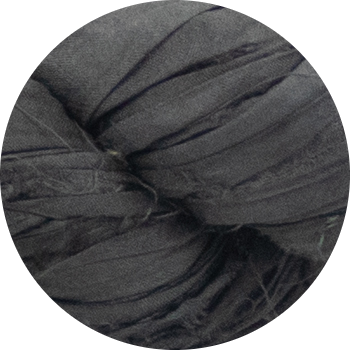 Recyceltes Sari-Seidenband – Kohle