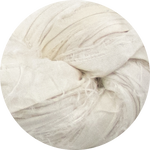 Recyceltes Sari-Seidenband – Elfenbein