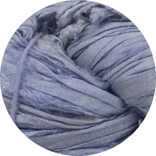 Recyceltes Sari-Seidenband – Orchideennebel