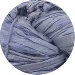 Recyceltes Sari-Seidenband – Orchideennebel